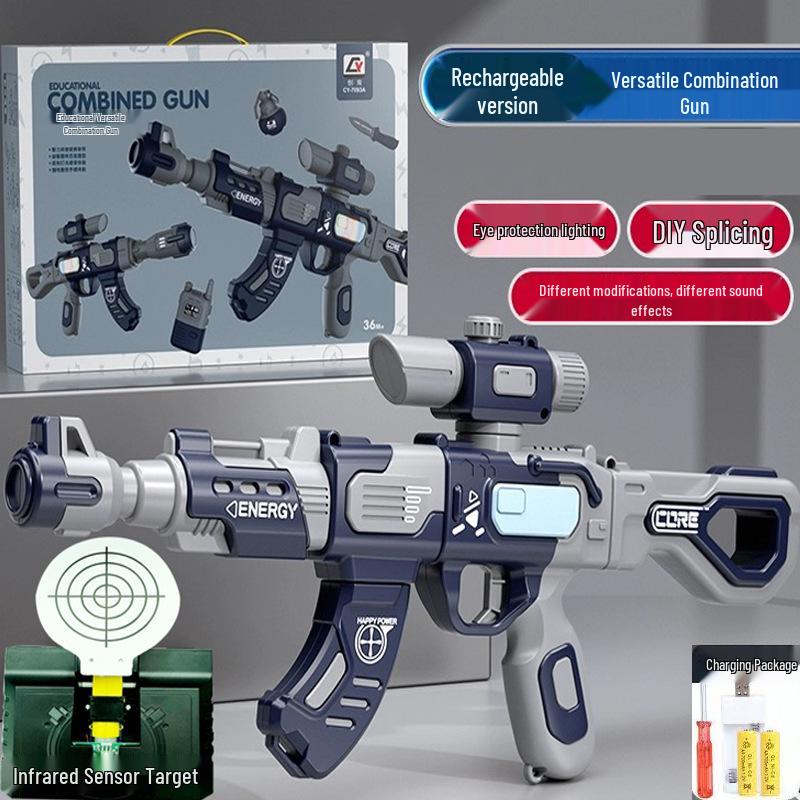 DIY Magnetic Gun Kit with Sound & Light for Kids Ages 3-6 - Educational Toy & Gift