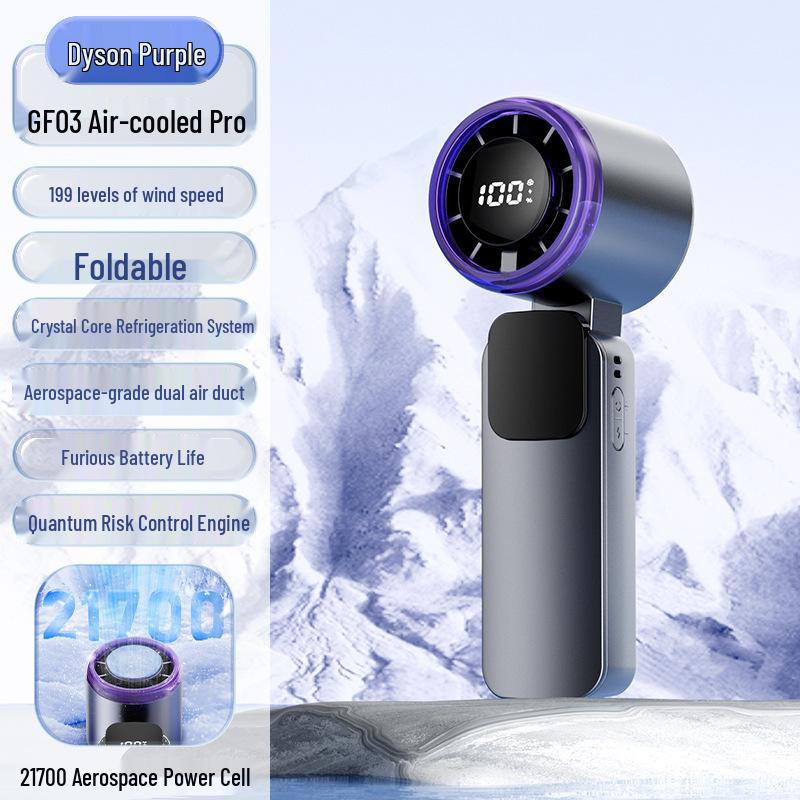 Turbo 199-Speed Portable Outdoor USB Rechargeable Mini Handheld Fan