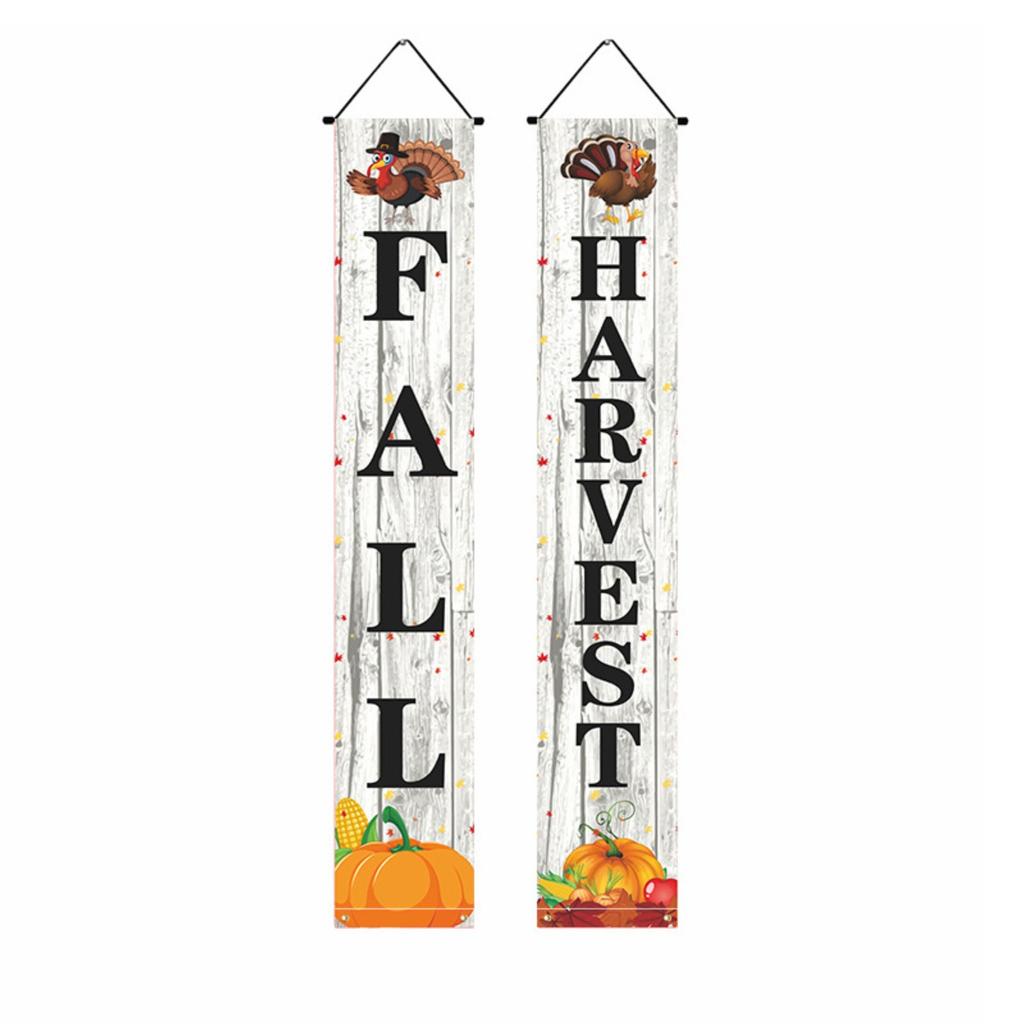 2-Pack Of Thanksgiving Couplets, Event Parties, Photo Backgrounds, Decorative Couplets, Door Curtains