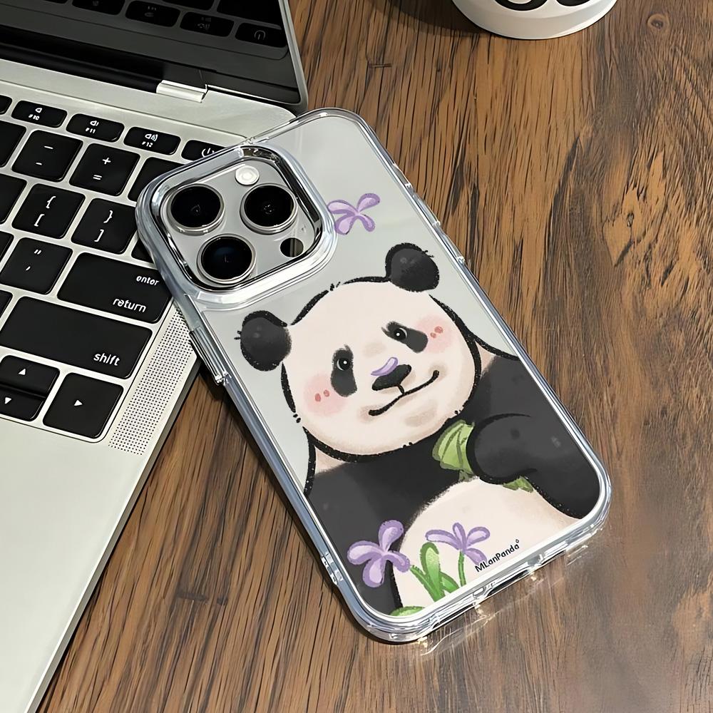 Cute Panda Cartoon New Phone Case For Samsung Galaxy S25 S24 S23 S22 S21 S20 Note20 FE Ultra Edge Plus 4G 5G Transparent Cover