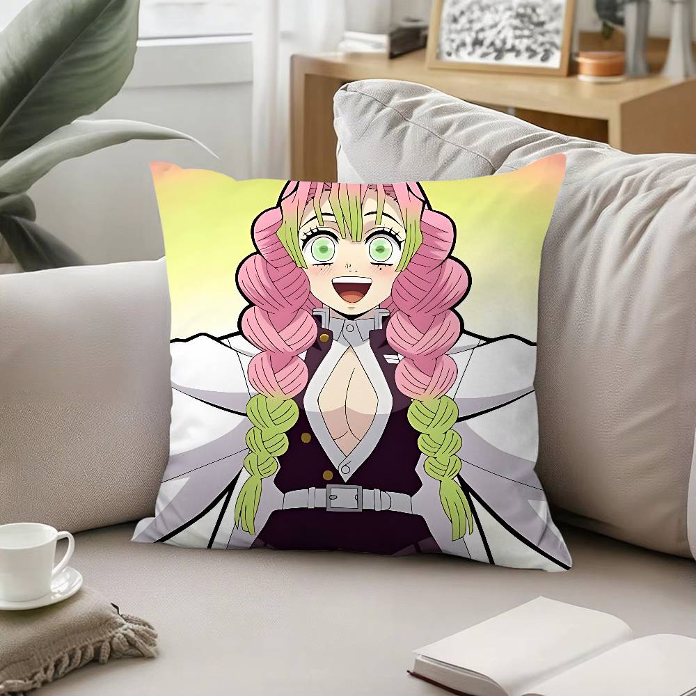 Niedlicher K-Kanroji Mitsuri Kissenbezug Kissenbezug Weich Niedlich Wurfkissenbezug Für Auto Sofa Kissenbezug Polyester Mit Reißverschluss