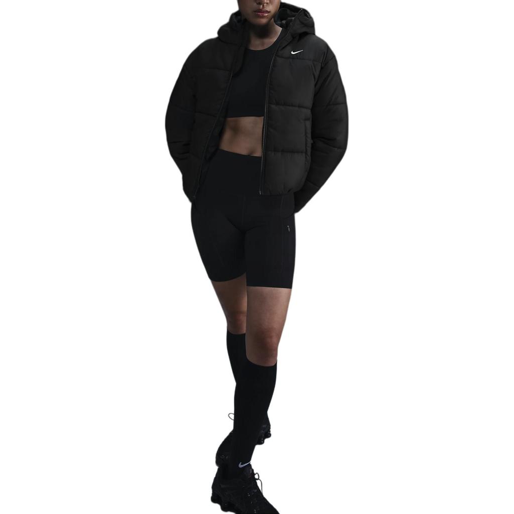 Nike Solid Color Logo Loose Fit Zip Jacket Women Jackets Black FZ5900-010