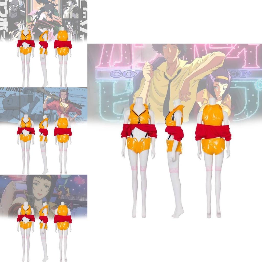 Costume de Faye Valentine Cowboy Bebop en polyester pour des expériences de cosplay détaillées