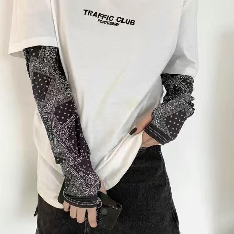 2023 Women's UV Protection Ice Silk Arm Sleeves for Driving and Sunshade