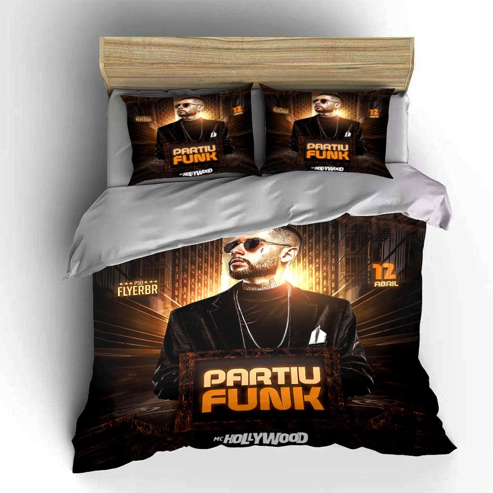 Partiu Funk Music Poster Design Bedding Duvet Cover Set Duvet Cover Pillowcases (1*Duvet Cover 2*Pillowcases, without duvet insert)