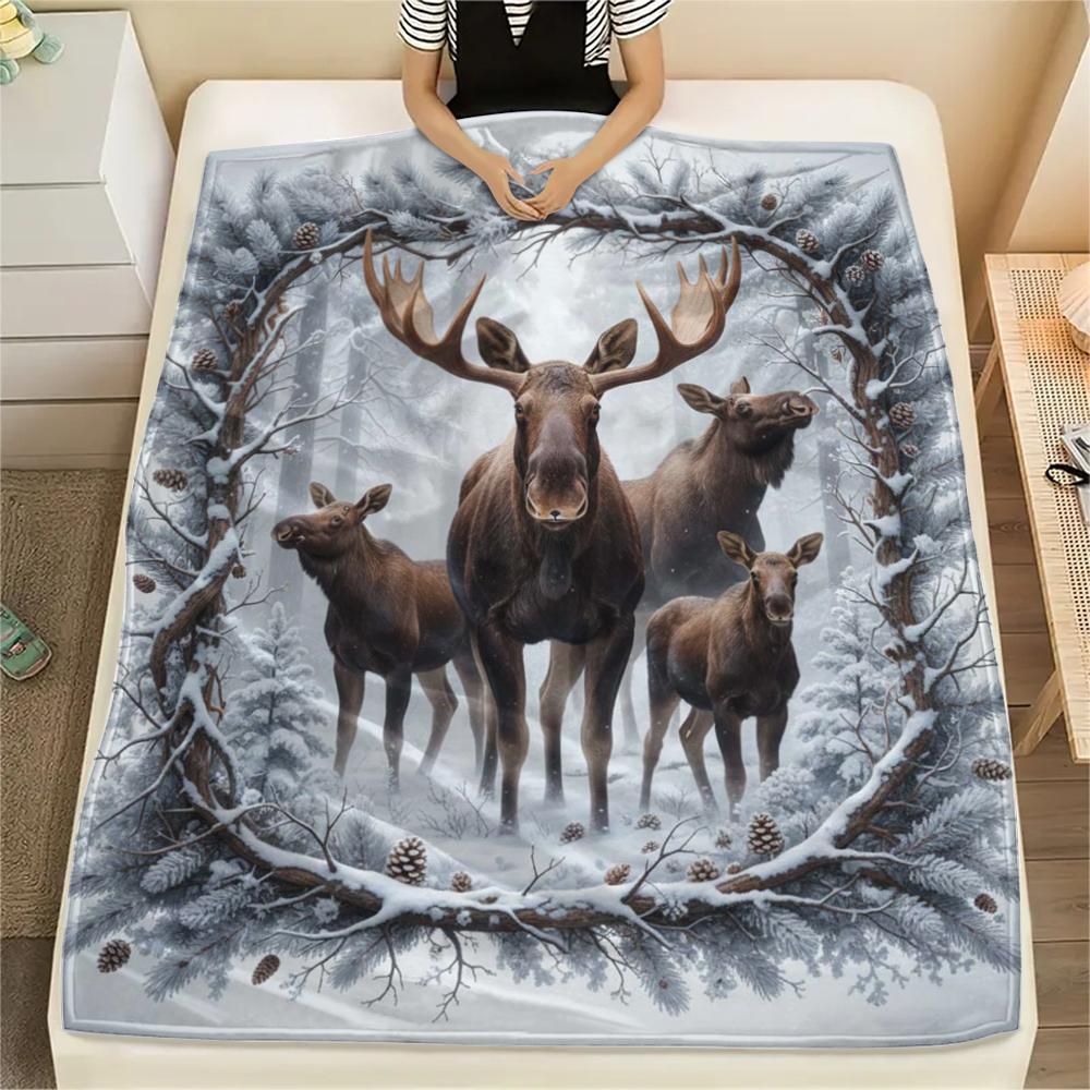 

1Pc Cartoon Print Flannel Blanket, High quality Comfortable for All Seasons, Home Decor, Warmth and Comfort, Perfect for Christmas Birthday Gift 80cm x 120cm