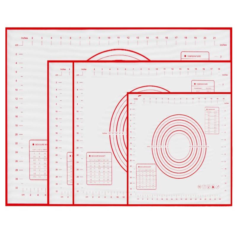 Tappetino da Forno in Silicone, Tappetino per Impastare, Stendere Pasta, Cucina, Crêpes, Impasto Pizza, Padella Antiaderente, Tappetino per Pasticceria