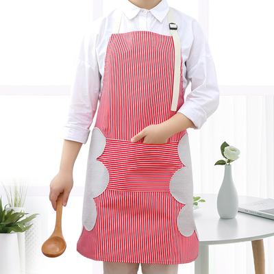 Kitchen Household, Waterproof, Oil-proof, Women's Neck-hanging Scarf, Hand-wiping, Striped Oxford Cloth Apron