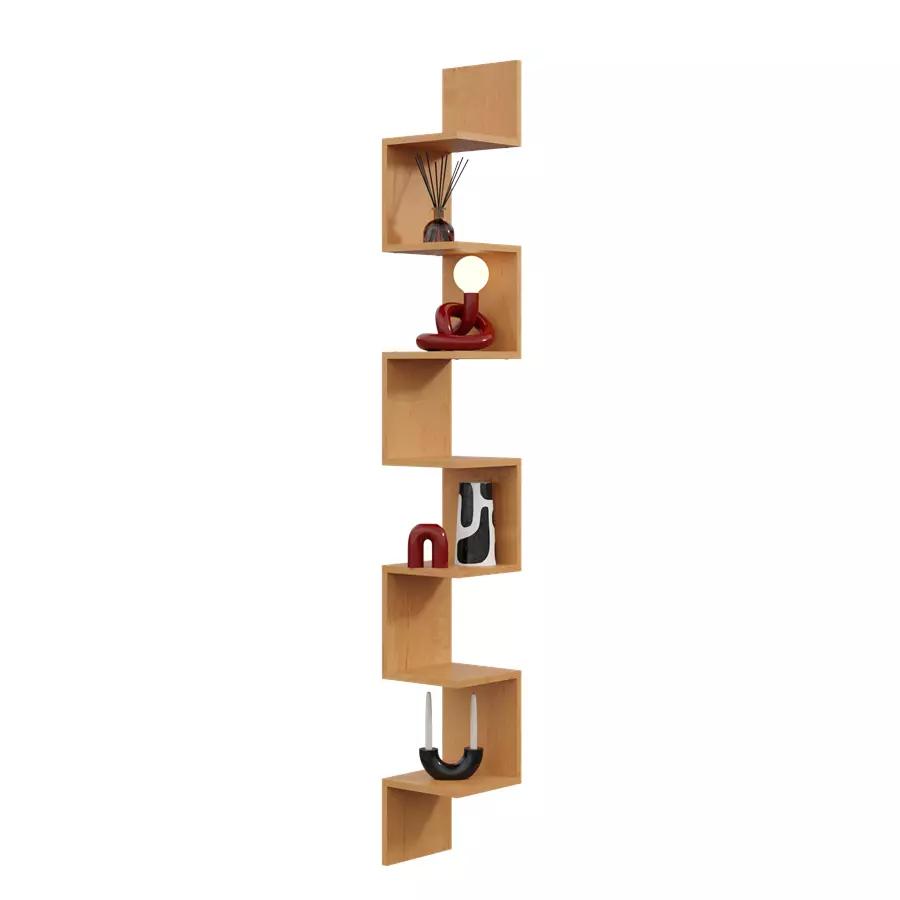 Modern Maxi Hanging Corner Shelf - 202cm black