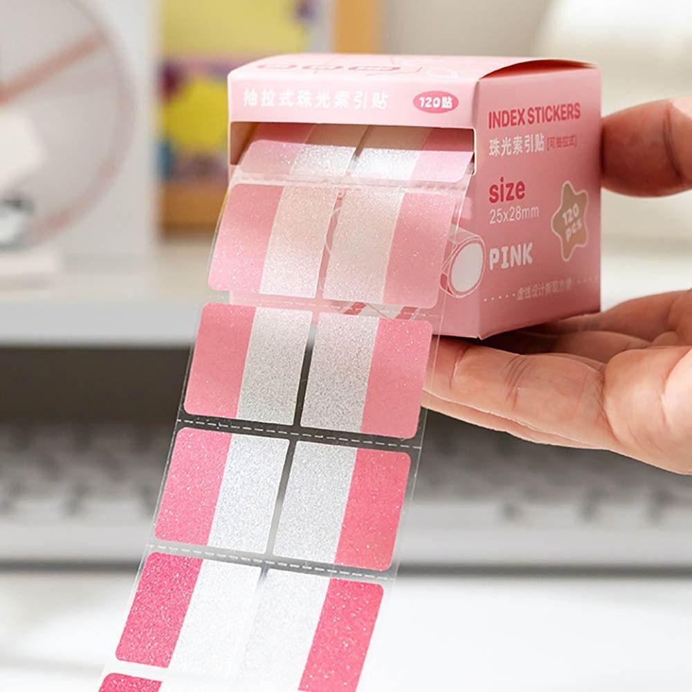 Transparent Pearl Pull-Out Label Stickers Aesthetic Stationery Sticky Notes Memo Pad  Student