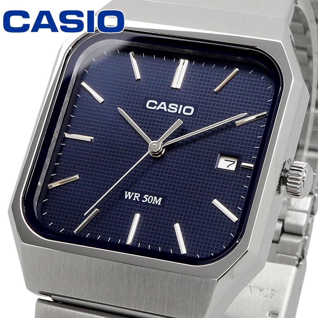 CASIO Standard Analog Quartz Overseas Watch, Navy, MTP-B185D-2A1V