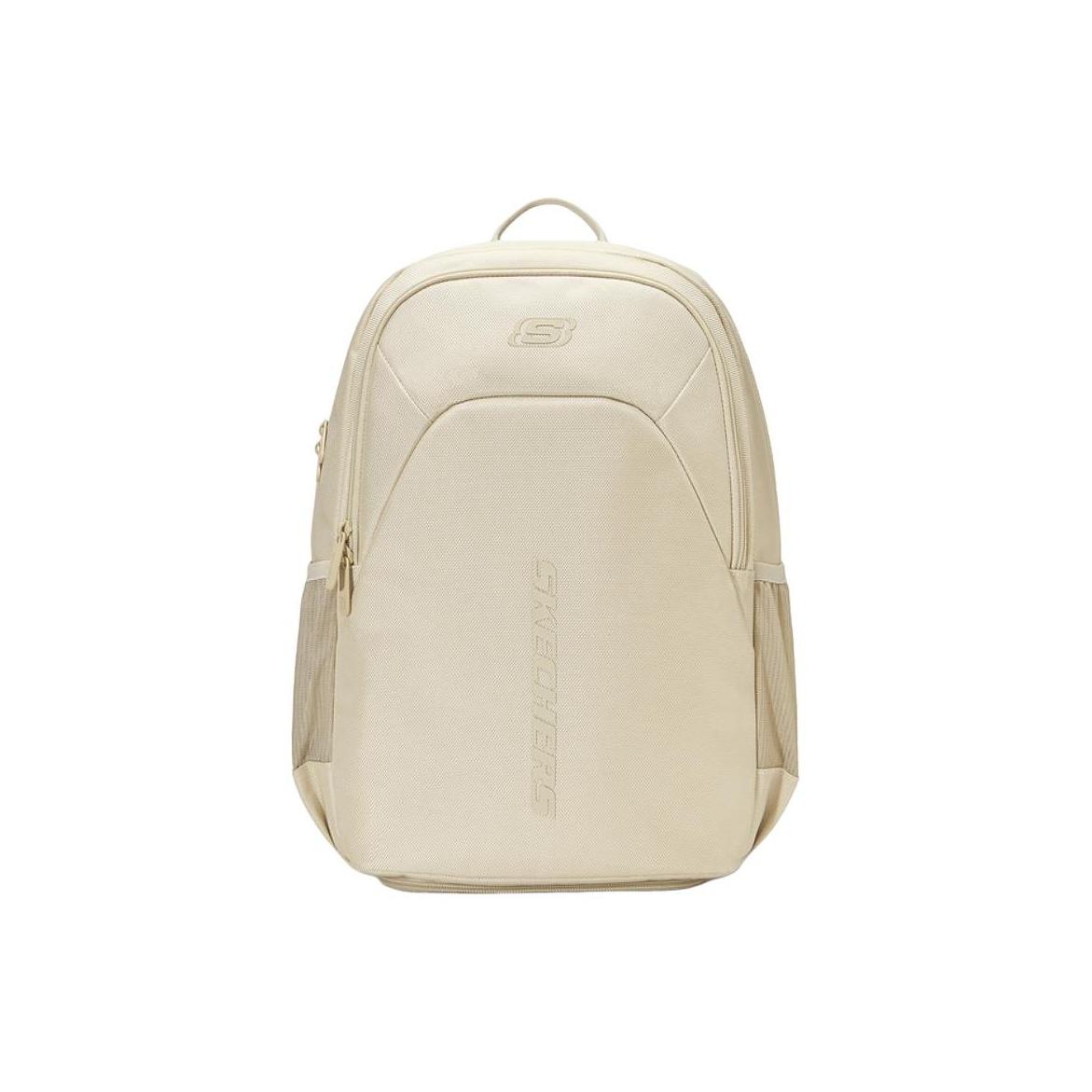 Skechers 19L Solid Color Versatile Lightweight Fabric Backpack Unisex backpack Light-Yellow P325U036-051J Lotus Yellow