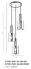 Lampa wisząca Sardo PND-5581-3A-BK+SG Italux