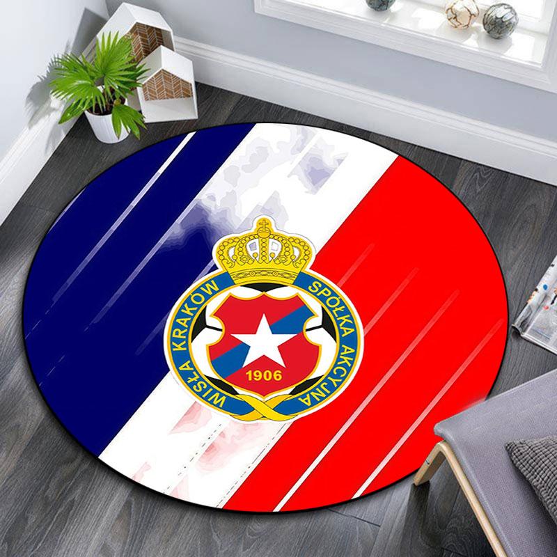 Red Star Belgrade,Round Area Rug,Carpet Rug for Living Room Bedroom Sofa Playroom Decor,Non-slip Floor Mat