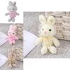 Adorable Lace Bunny Plush Toy Soft And Fluffy Stuffed Animal Doll Keychain