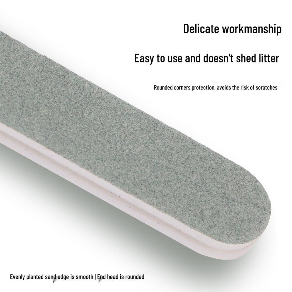 Rhombus Double-Sided Nail File and Polishing Sponge for Manicure
