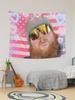 1pc Viral Meme Bearded Man Tapestry Single Sided 2D Print Fun Durable Wall Decor Home Couch Game Room Trendy Vibe Decor Gift
