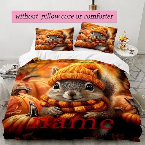 Comforter Squirrel With Squirrel Pattern Suitable For Children Kids And Adults Soft Comfortable And Breathable