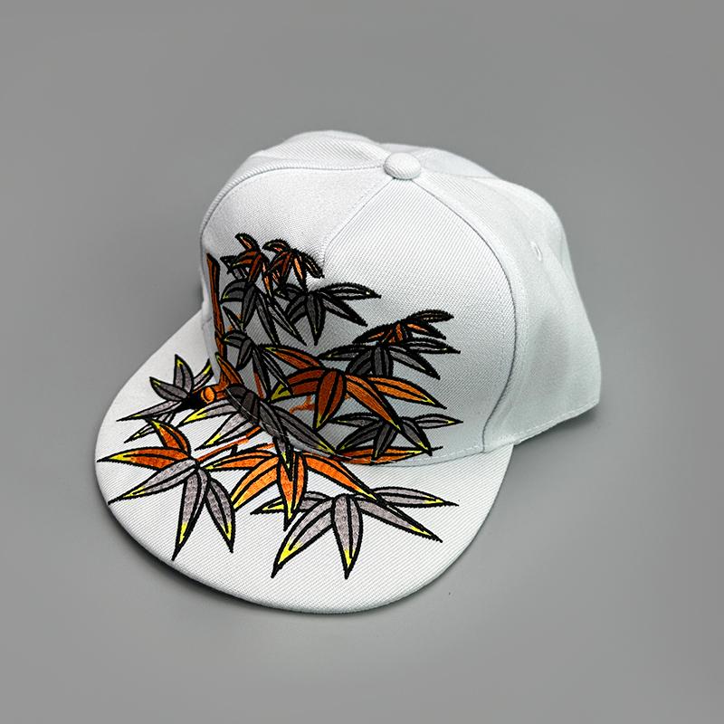 Casquettes de Baseball à Broderies Motifs Ethniques Nouvelles Unisexes Chic Chinois Respirantes Pare-soleil Polyvalentes Visière Plate Mode Casquettes à Visière (as the picture,52-60cm) white