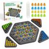 Triangle Chess Classic Puzzle Board Game 1/2/4PCS Chain Chess Rubber Band Multiplayer Battle Educational Chess for Kids
