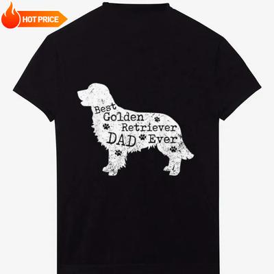 Best Golden Retriever Dog Dad Ever Funny Fathers Day Gift TShirt 100 Cotton ONeck Summer Short Sleeve Casual Mens Tshirt