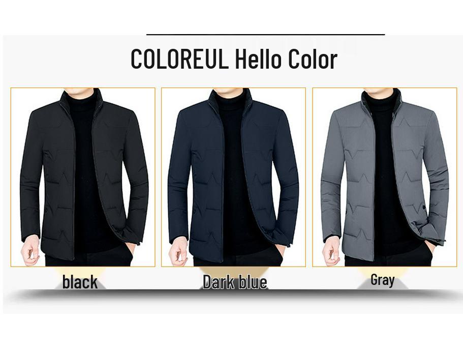 2025 Winter Heren High-End Gewatteerde Katoenen Jas: Dikke, warme buitenkleding voor vaders van middelbare leeftijd