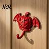 No Drill Wall Hook Devil Pumpkin Bat Hook, Halloween No-Drill Adhesive for Keys Orange Bags, Strong Sticky Damage-Free Decorative Hooks
