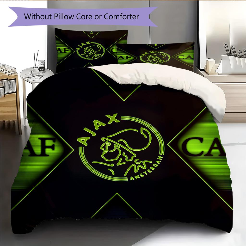 AFC Ajax Set Copripiumino con Fantasia Decorazione per la Casa Regalo (1 * copripiumino + 2 * federe senza imbottitura)