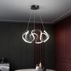 Chandelier Nordic Hanging Lamp Modern Pendant Lamp Irregular Chandelier Bedroom Living Room LED Fixtures Lighting Black 50cm