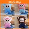 Colorful Cute And Bear Plush Keychain Soft Pp Cotton Stuffed Toy For Bags