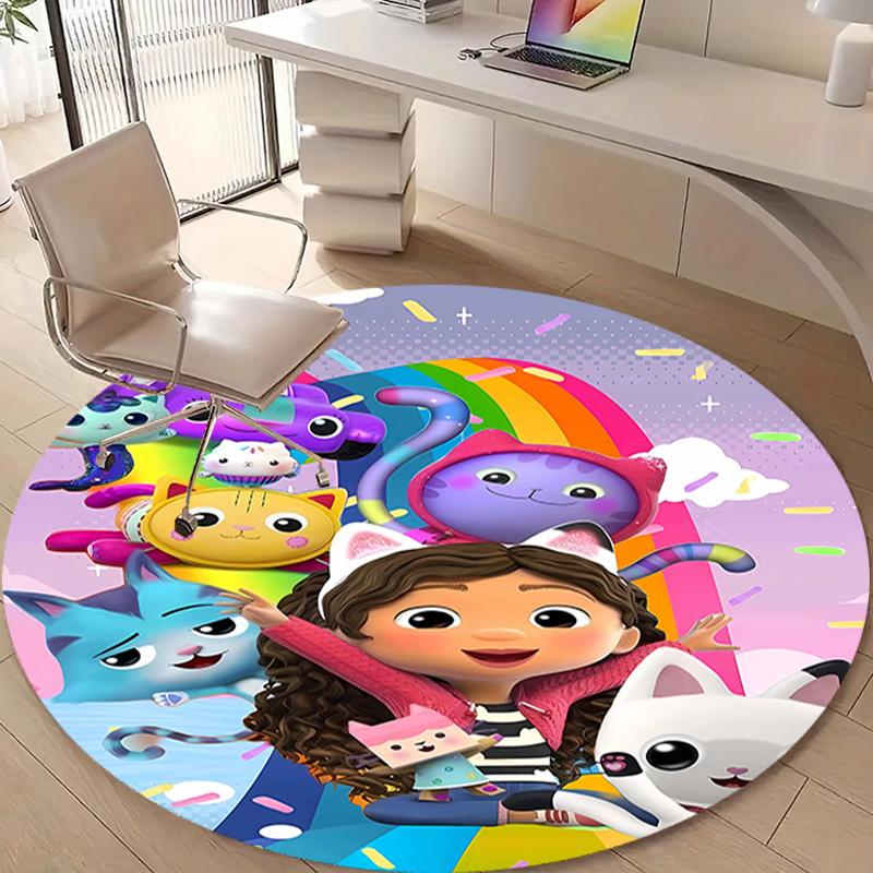 1pc Gaby's Bubble House3 Design Printed Area Round Carpet for Bedroom Living Room Home Decor Rugs Mat Non Slip Mat Rug for Bedside