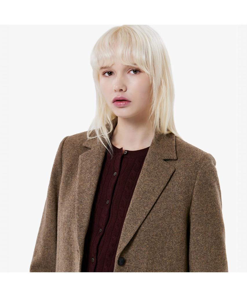 LACOSTE Women'S Soft Wool Blended Tailored Jacket Bf721E-55N Dpc