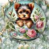 Charming Yorkshire Puppy In Teacup Design X Aluminum Wall Art  Perfect for Home Bar Cafe Decor