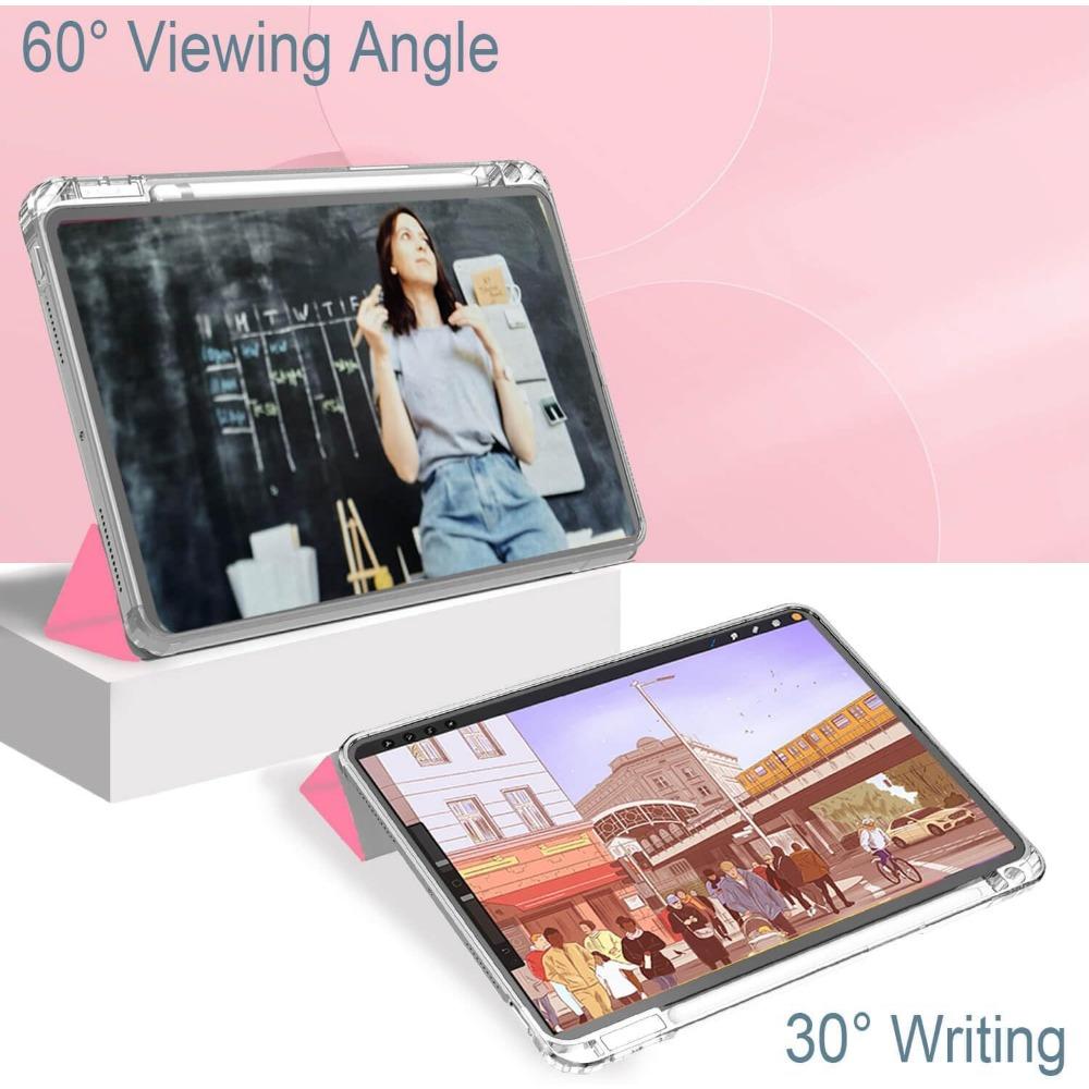 Průhledný kryt pro iPad Air 6 Model 2024 se slotem pro Apple Pencil, design proti ohnutí pro iPad Pro 11 Mini 6