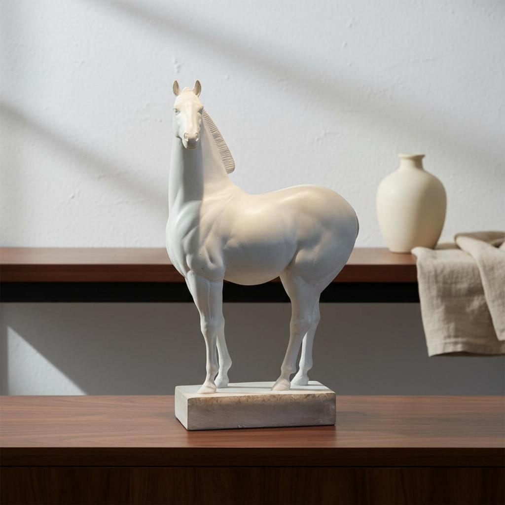 Horse Statue Auspicious Gift Modern Resin Decor for Office Desk