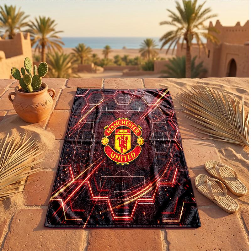 Toalla de Playa de Microfibra con Estampado del Manchester United Secado Rápido Absorbente Toalla Grande para Playa Natación Viajes