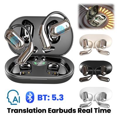 Wireless BT Language Translator Earbuds 144 Languages Ai Translating Earbuds Headphones 3-in-1 for Travel Business Learning