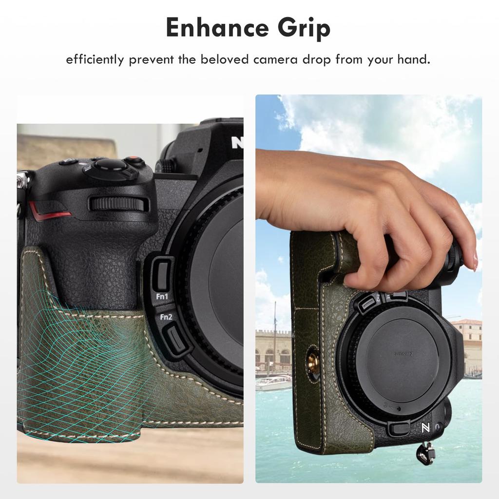 VOVMOEYA Half Case for Nikon Z6III Mirrorless Dedicated Body Case for Nikon Z6III Half Cover for Nikon Z6III Camera Half Base Case with Screw Hole and