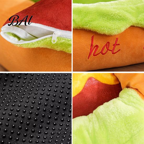 Waschbares Katzenbett Hot Dog Haustierbett, Abnehmbare Matte, Gemütliches Plüsch Verspieltes Tierbett Niedlich für Kleine Hunde Katzen Innengebrauch Bezug