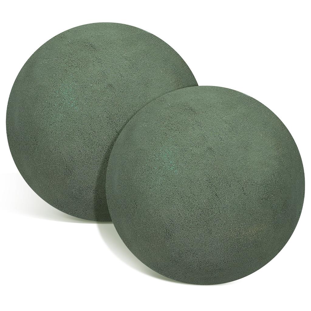2Pcs Round Floral Foam Ball 12Cm Water Absorbing Sphere for Fresh Artificial Flowers Wedding Arrangements DIY Florist Craft