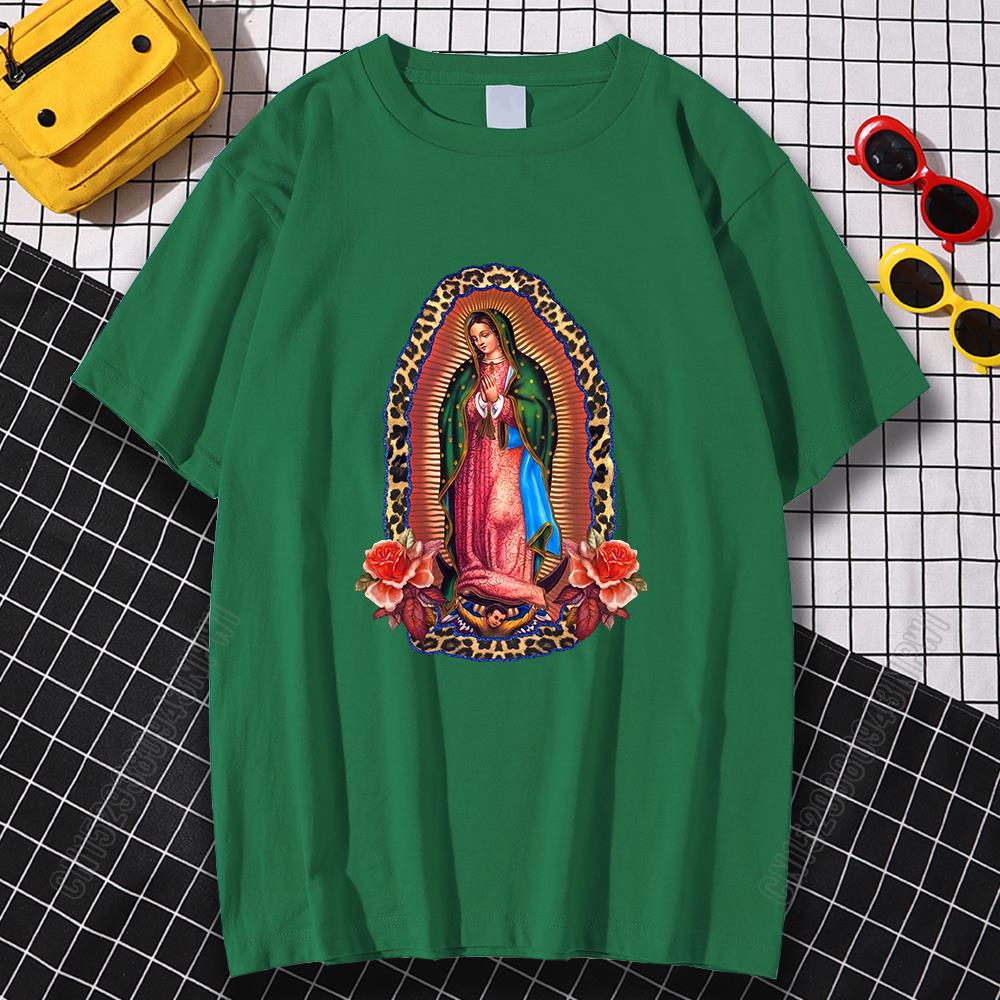 

Man Woman T-Shirts Virgin Mary Of Guadalupe Cotton Oversized Tops Hip Hop Loose Streetwear Tee Harajuku Vintage Summer T Shirts 4XL