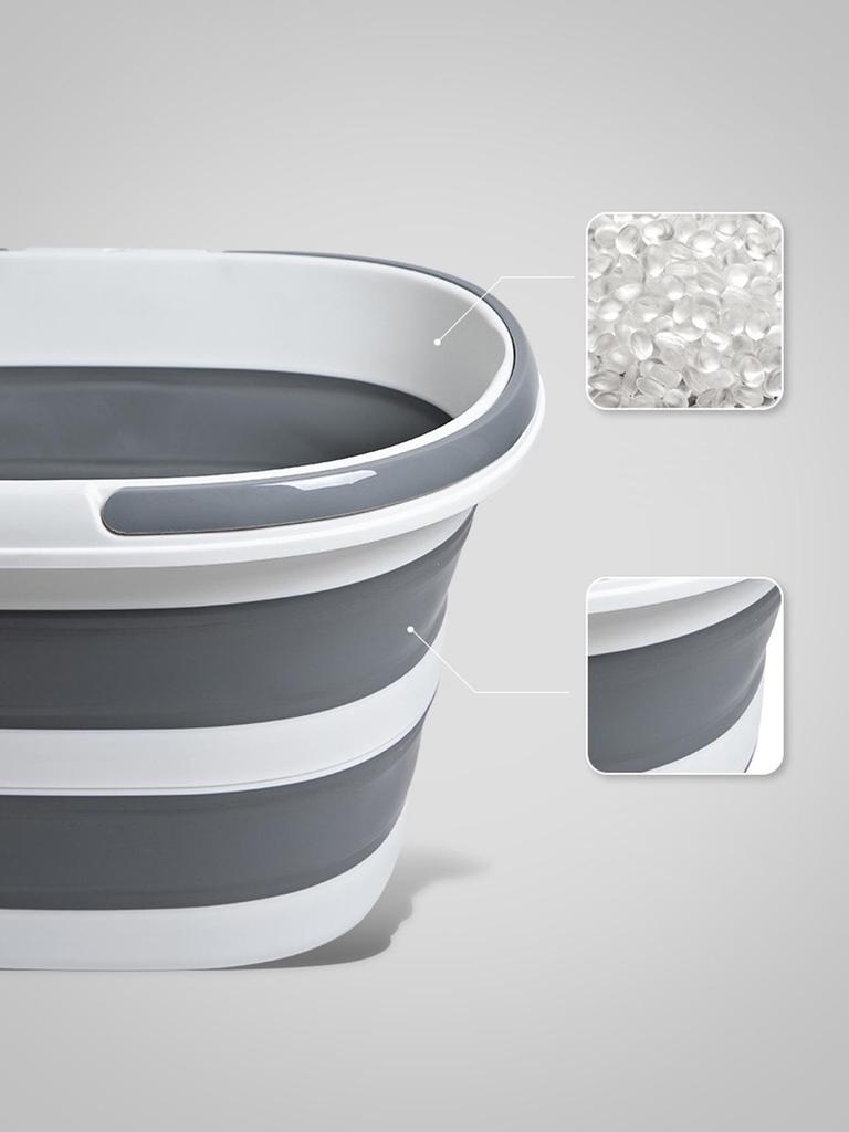 Foldable Household Car Wash and Laundry Bucket: Large Capacity, Thickened, Handheld, Portable, and Telescopic Design.