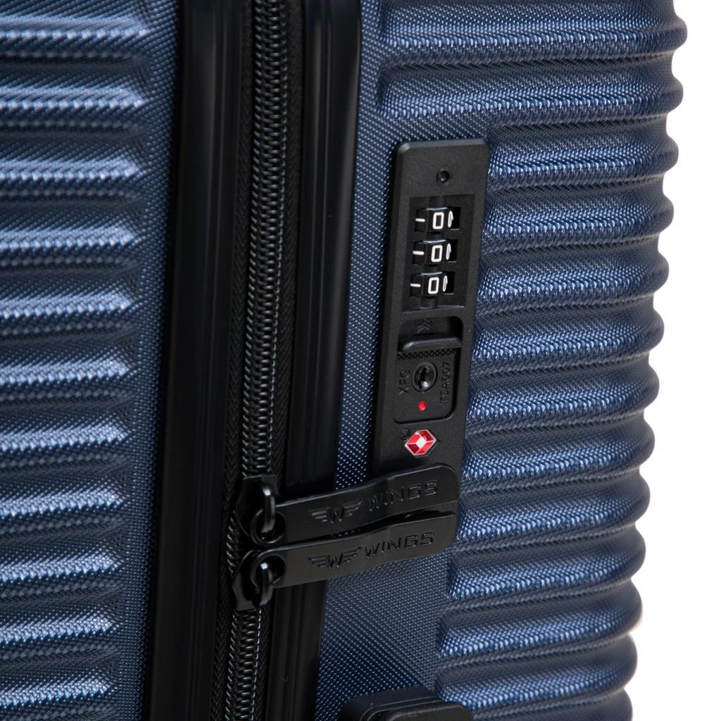 Wings Pc Eco Jackdaw 24" Blue Medium Suitcase
