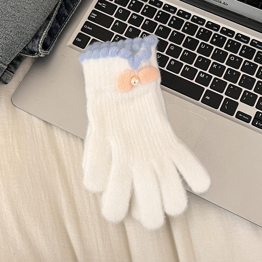 Winter Plus Velvet To Keep Warm and Cold Proof Students' Outdoor Riding Electric Bicycle Five Finger Touch Screen Trend