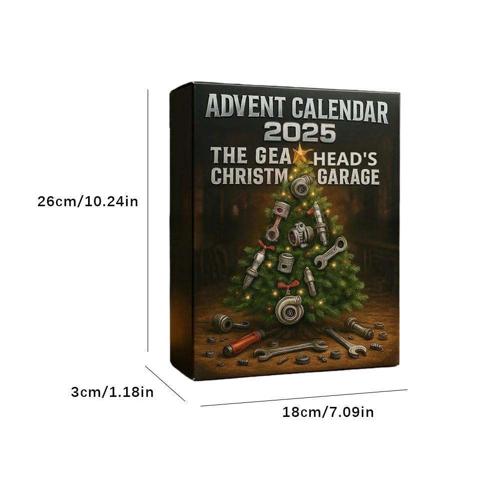 2025 Advent Calendar Christmas Countdown Calendar Holidays Advent Calendar for Cars Lovers & Mechanics Holiday Gifts