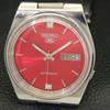 GENUINE VINTAGE SEIKO 5 AUTOMATIC 7009A JAPAN MENS RED DIAL WATCH A701675-5 R206c-a701675