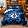 Printed 3Pcs Bedding Set Chelsea FC Pattern Bed Sheet Pillowcase For Bedroom Decor