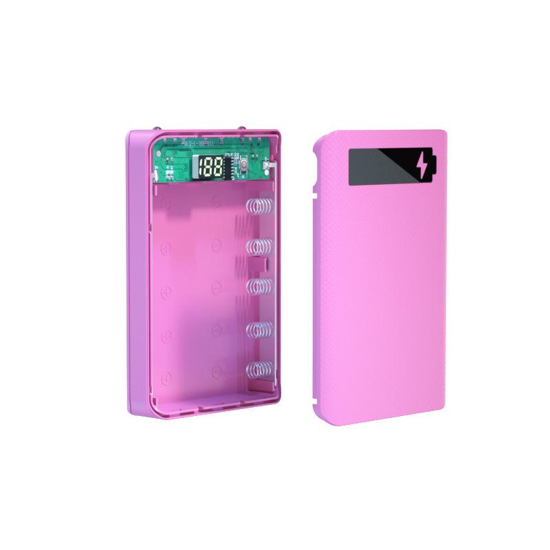 5-Section 18650 Battery DIY Power Bank Case with Digital Display