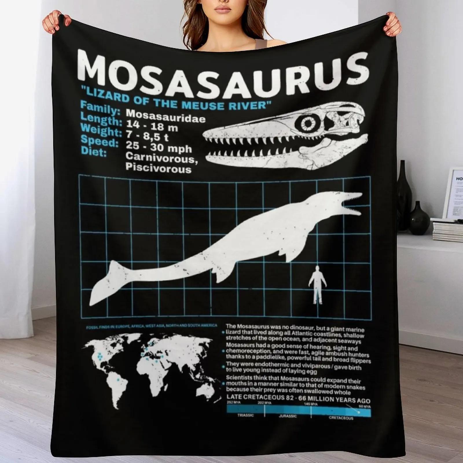 Mosasaurus data sheet Classic Throw Blanket Soft Breathable Blanket for Night Sleeping 102x76cm(40x30in)