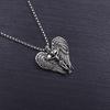 Titanium Angel Wings Skull Pendant Vintage Stainless Steel Cross Necklace Accessories For Men And Women